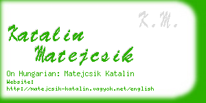 katalin matejcsik business card